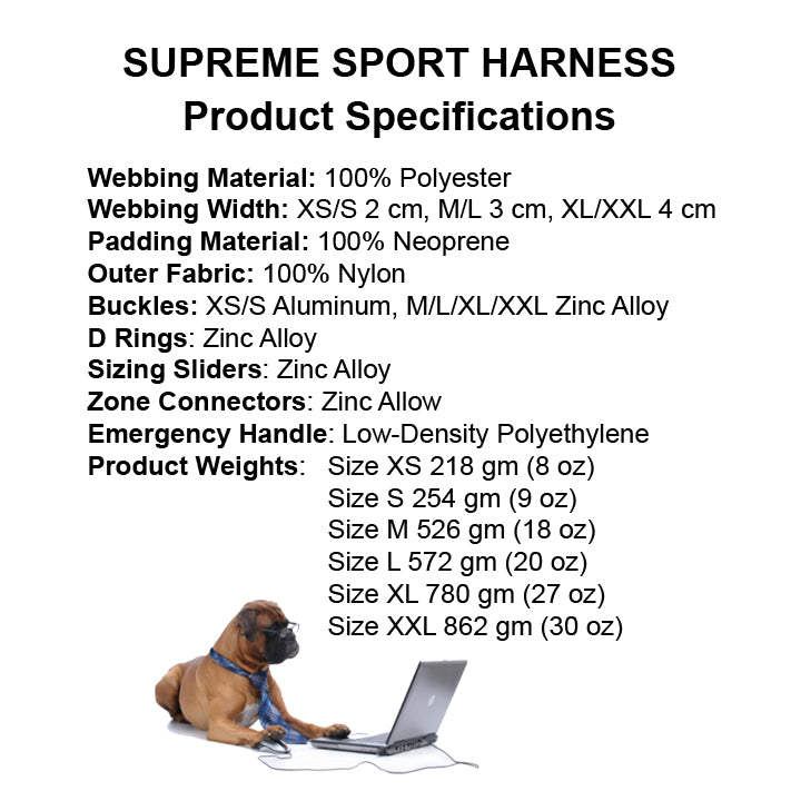 SUPREME SPORT Harness and STRAP LEASH Bundle